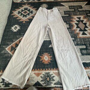 Women's Cream and White Jeans